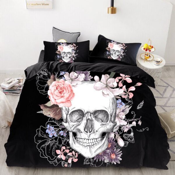 Luxury Bedding Sets 3d Custom,duvet Cover Set Queen/king,quilt/blanket Cover Set,3 Pcs Bed Se,halloween Skull Bed Linen - Bedding Set