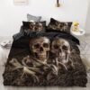 Luxury Bedding Sets 3d Custom,duvet Cover Set Queen/king,quilt/blanket Cover Set,3 Pcs Bed Se,halloween Skull Bed Linen - Bedding Set
