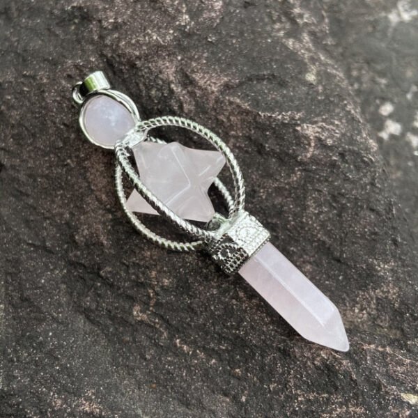 Pendant Stone Star | Amethyst Pendulum Necklace | Pendulum Crystal Necklace - Pendant