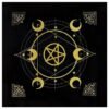 19.29x19.29in Tarot Cards Altar Tablecloth Velvet Square Divination Wicca Tapestry Witchy Aesthetic Embroidery Silk Touch Decor| |