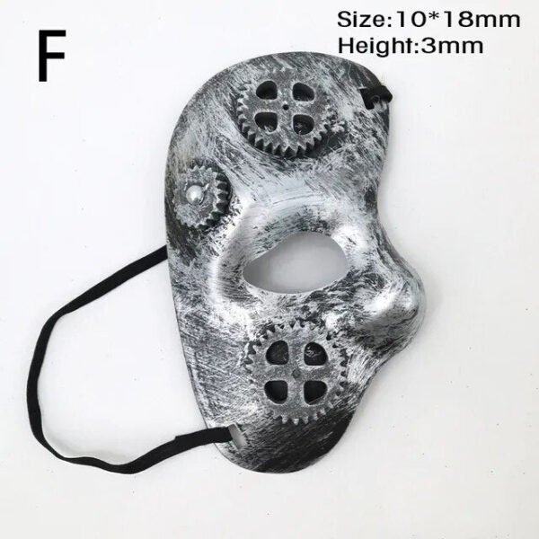 Steampunk Mask Phantom Masquerade Cosplay Ball Half Face Women Men Punk Costume Halloween Party Costume Props Decorate Accessory