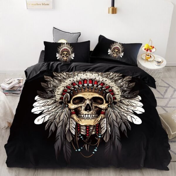 Luxury Bedding Sets 3d Custom,duvet Cover Set Queen/king,quilt/blanket Cover Set,3 Pcs Bed Se,halloween Skull Bed Linen - Bedding Set