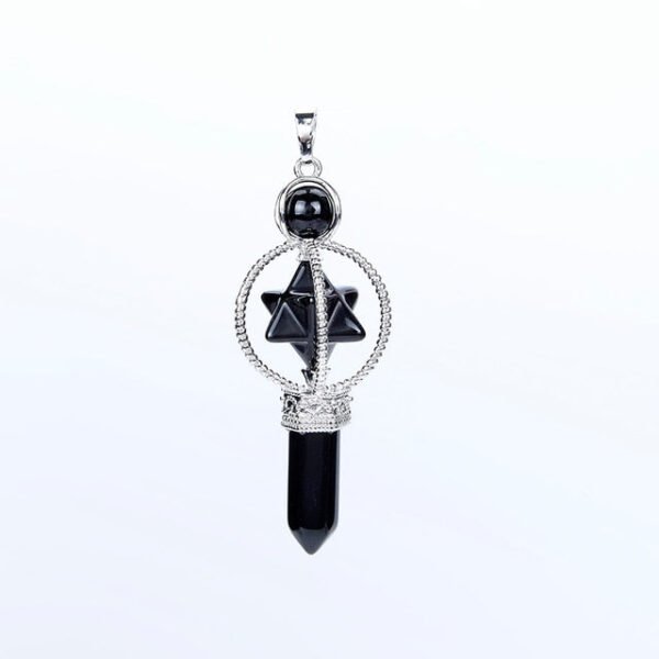 Pendulum Reiki Crystal | Pendant Reiki Healing Stone | Crystal Stones Merkaba - Women