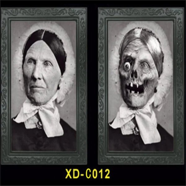 3D Changing Face Ghost Picture Frame Halloween Decoration Horror Craft Supplies Haunted House
