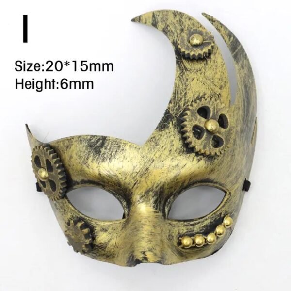Steampunk Mask Phantom Masquerade Cosplay Ball Half Face Women Men Punk Costume Halloween Party Costume Props Decorate Accessory