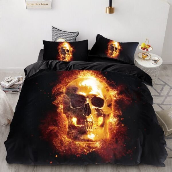 Luxury Bedding Sets 3d Custom,duvet Cover Set Queen/king,quilt/blanket Cover Set,3 Pcs Bed Se,halloween Skull Bed Linen - Bedding Set