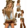 New Sexy Furry Wolf Girl Costume wolf women Costumes Halloween Furry Costumes for women Animal Costume Cosplay Christmas Costume