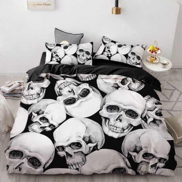 Luxury Bedding Sets 3d Custom,duvet Cover Set Queen/king,quilt/blanket Cover Set,3 Pcs Bed Se,halloween Skull Bed Linen - Bedding Set