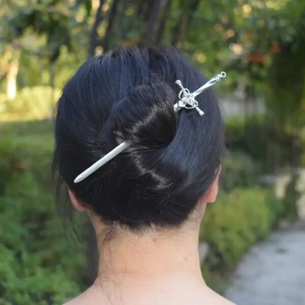 16cm Witch skull Hair Stick sword woman hair stick Hairpin Amulet Spirit Hair Jewelry For Women