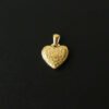 18K Gold Portrait Coin Cross Peach Heart Angel Charms Vintage Pendant b