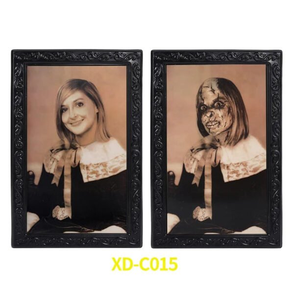 3D Changing Face Ghost Picture Frame Halloween Decoration Horror Craft Supplies Haunted House