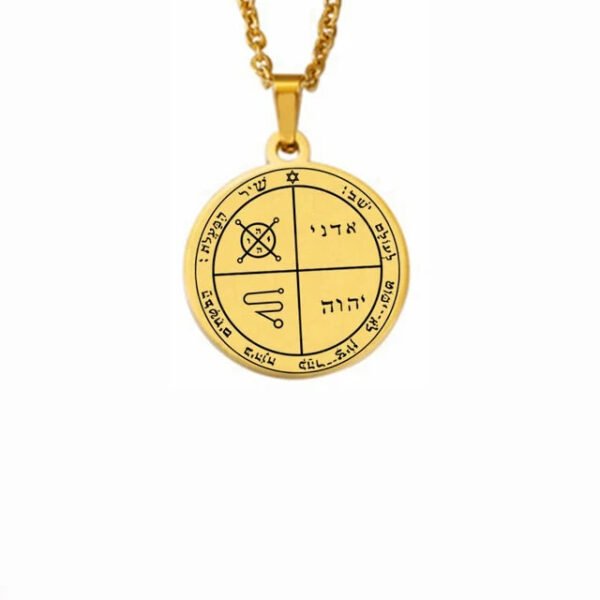 Silver Color 44 Solomon Pentacles Seal of Jupiter Mars Mercury Moon Saturn Sun Venus Talisman Pendant Stainless Steel Necklace