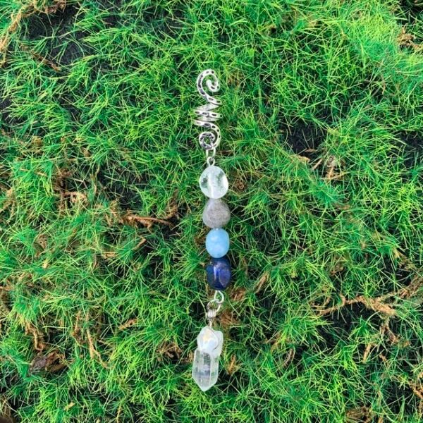 Viking Spiral Hair Braid Moon Star Sun Crystal Hair Beads Natural Jewelry Hair Accessories Gift