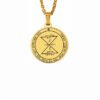 Silver Color 44 Solomon Pentacles Seal of Jupiter Mars Mercury Moon Saturn Sun Venus Talisman Pendant Stainless Steel Necklace