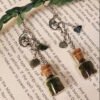 Fairy Raindrop Leaf Hoop Earrings | Fairycore | Goblincore | Cottagrecore Boho | Hippie Fairycore Brincos Feminino - Dangle Earrings