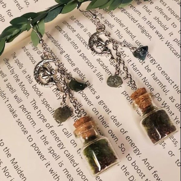 Fairy Raindrop Leaf Hoop Earrings | Fairycore | Goblincore | Cottagrecore Boho | Hippie Fairycore Brincos Feminino - Dangle Earrings