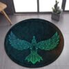 Viking Valknut Yggdrasil Tree of Life Round Area Rug: Stylish Décor