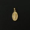 18K Gold Portrait Coin Cross Peach Heart Angel Charms Vintage Pendant b