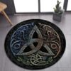 Viking Valknut Yggdrasil Tree of Life Round Area Rug: Stylish Décor