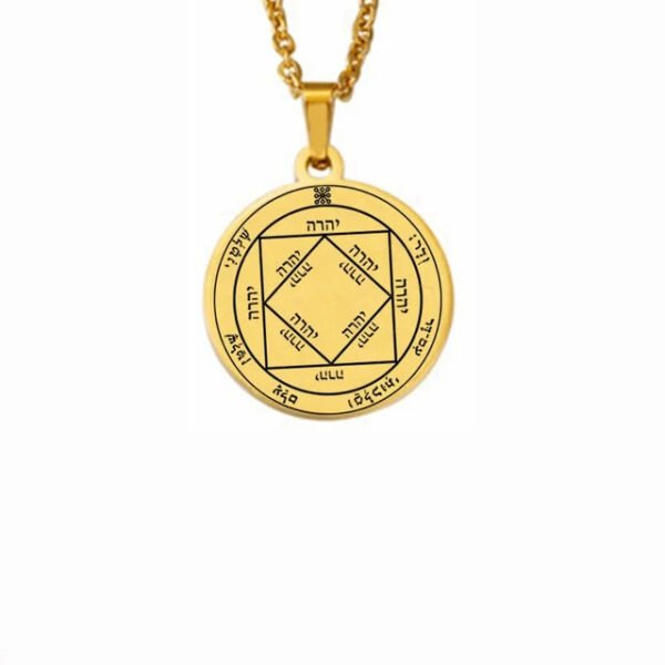Silver Color 44 Solomon Pentacles Seal of Jupiter Mars Mercury Moon Saturn Sun Venus Talisman Pendant Stainless Steel Necklace
