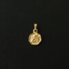 18K Gold Portrait Coin Cross Peach Heart Angel Charms Vintage Pendant b