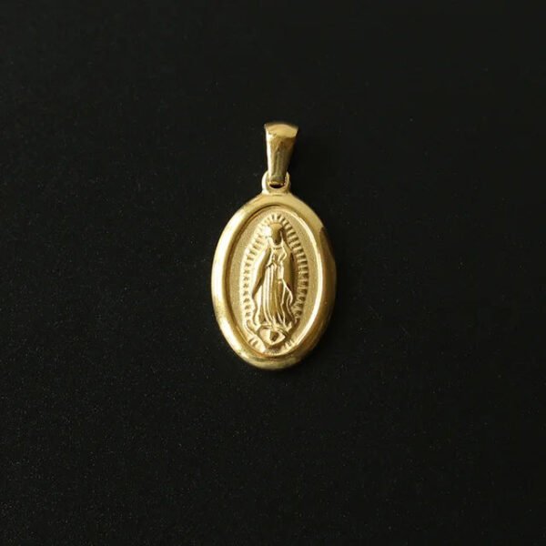 18K Gold Portrait Coin Cross Peach Heart Angel Charms Vintage Pendant b