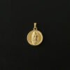 18K Gold Portrait Coin Cross Peach Heart Angel Charms Vintage Pendant b
