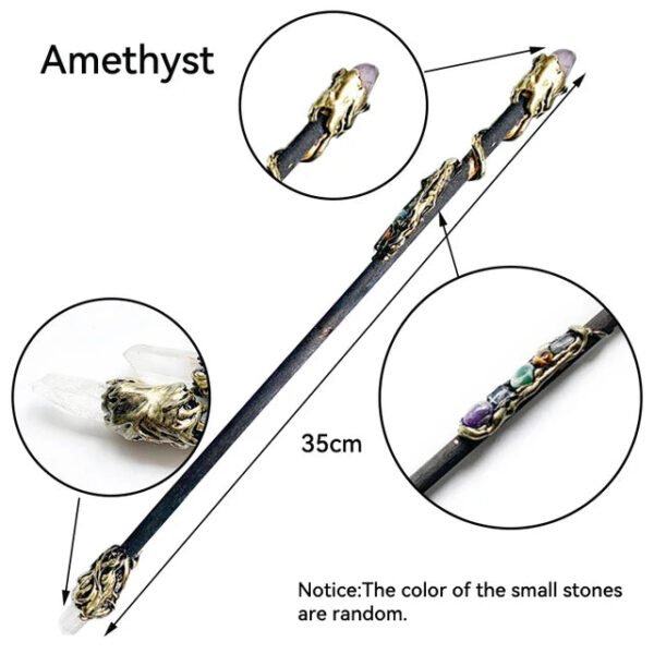 Natural Crystal Magic Witch Wands Stones Rose Quartz Pagan Wizard Power Mineral Witchcraft Wicca Altar Pendulum Home Decoration