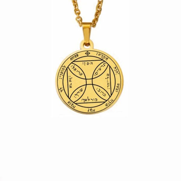 Silver Color 44 Solomon Pentacles Seal of Jupiter Mars Mercury Moon Saturn Sun Venus Talisman Pendant Stainless Steel Necklace