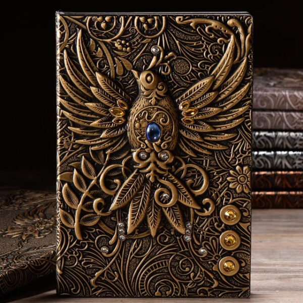 3D Three-dimensional Dragon A5 Notebook European Retro Thickened Pu Embossed Notepad Diary Business Gift Office Supplies