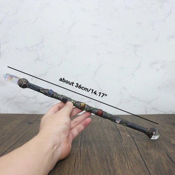 Crystal Magic Witch Wands Pagan Wizard Natural Raw Stones Quartz Power Mineral Witchcraft Wicca Altar Pendulum Home Decoration