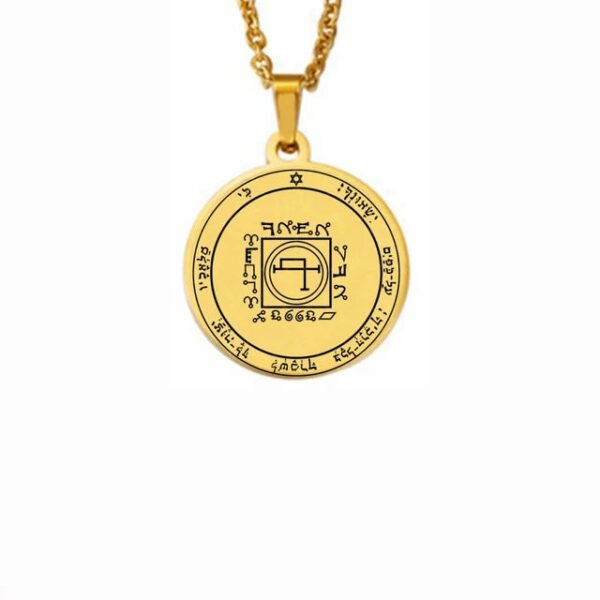 Silver Color 44 Solomon Pentacles Seal of Jupiter Mars Mercury Moon Saturn Sun Venus Talisman Pendant Stainless Steel Necklace