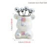 Light Luxury Nordic Bear Fruit Fork Set Stainless Steel Fruit Fork Storage Can Ceramic Cute Bear Fruit Fork Can Fruit Sign