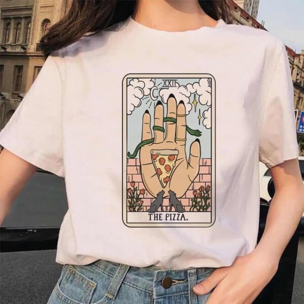 Women's Tarot Card Flower Funny Time Ladies Cartoon Fashion Short Sleeve Summer Printed T-shirt Women's T-shirt Top Pattern. - T-shirts