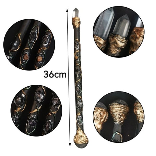 Natural Crystal Pagan Wizard Magic Witch Wands Raw Stones Quartz Power Mineral Witchcraft Wicca Altar Pendulum Home Decoration
