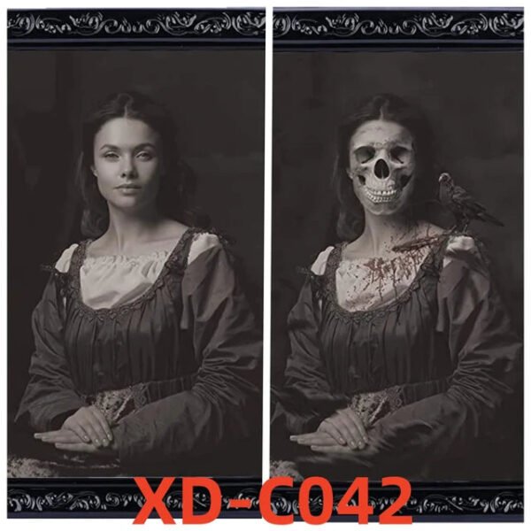 Halloween Decoration 3D Changing Face Moving Picture Frame - Spooky Ghost Portrait Halloween Wall Decoration
 
