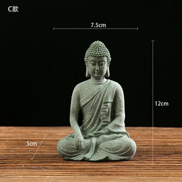 Buddhist Ornament Buddha Statue Zen Ornament Buddhist Figurines Sandstone Artwork Oriental Culture Ornament Home Ornament
