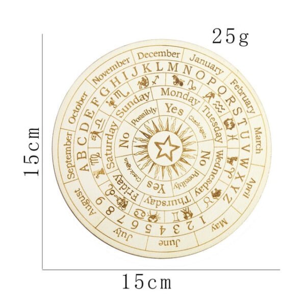 15cm Wood Black Round Witchcraft Altar Butterfly Board Meditation Cube Moon Phase Pendulum Game Magical Divination Planchette - Charms