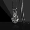 Vintage Death God Anubis Pure Tin Necklace Hip Hop Men's Egyptian Anka Cross Horus Eye Pendant Amulet Party Jewelry Gift