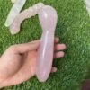Natural Rose Quartz Yoni Wands Gemstone Crafts Pleasure Wand Body Hand Massage Wood Magic Stone