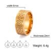 My Shape Viking Celtics Knot Ring For Men Women Black Color Geometric Stainless Steel Finger Rings Vintage Male Jewelry Anillos - Rings