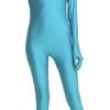 Adult Black Spandex Full Body Zentai Footed Jumpsuit Unisex Bodysuit Women Handed Unitard Skin Tight Halloween Costume