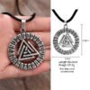 Mjolnir The Hammer of Thor Norse Pagan Symbol Pendant Necklace Stainless Steel Double Sided Dragon Design Viking Jewelry