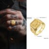 Modern Gents Ring, Nobility Dignified Signet Ring for Men, Stainless Steel Stylishly Rings, Funky Cool Urban Jewelry For Man