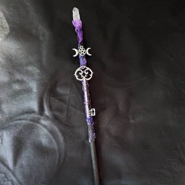 Magic Spell Witch Magic Fairy Wand Crystal Triple Crescent Moon Ritual Tool Altar Adornment Banish Evil Wicca Gift