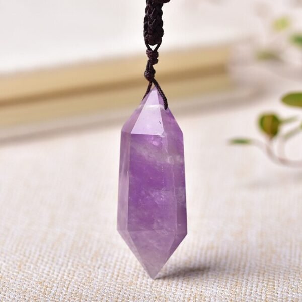 Natural Crystal Pendant Jewelry Amethyst Stone Point