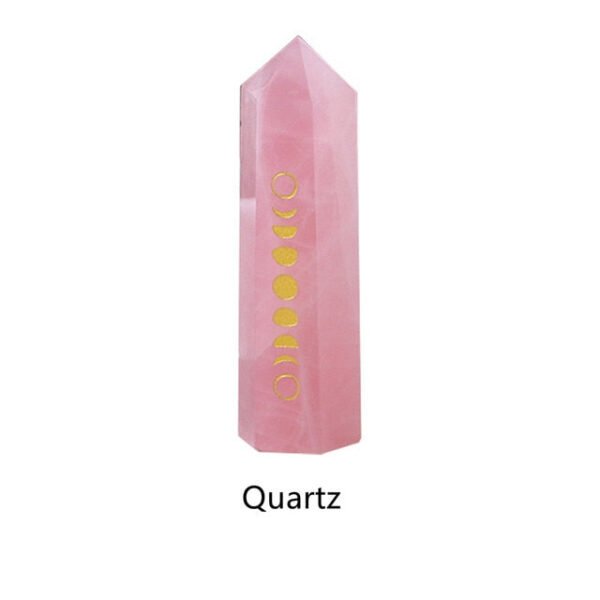 Quartz Gemstone Witch Crafts | Wand Carved Quartz Crystal | Natural Stones Witch Stone - Stones