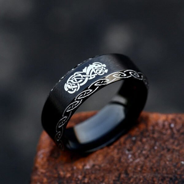 Beier New Design Viking Vintage Odin Norse Viking Wolf Dragon Totem Men's Ring Jewelry Wholesale Drop Shipping - Rings