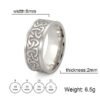 My Shape Viking Celtics Knot Ring For Men Women Black Color Geometric Stainless Steel Finger Rings Vintage Male Jewelry Anillos - Rings