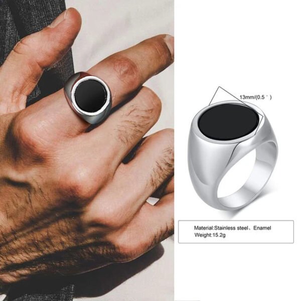 Modern Gents Ring, Nobility Dignified Signet Ring for Men, Stainless Steel Stylishly Rings, Funky Cool Urban Jewelry For Man